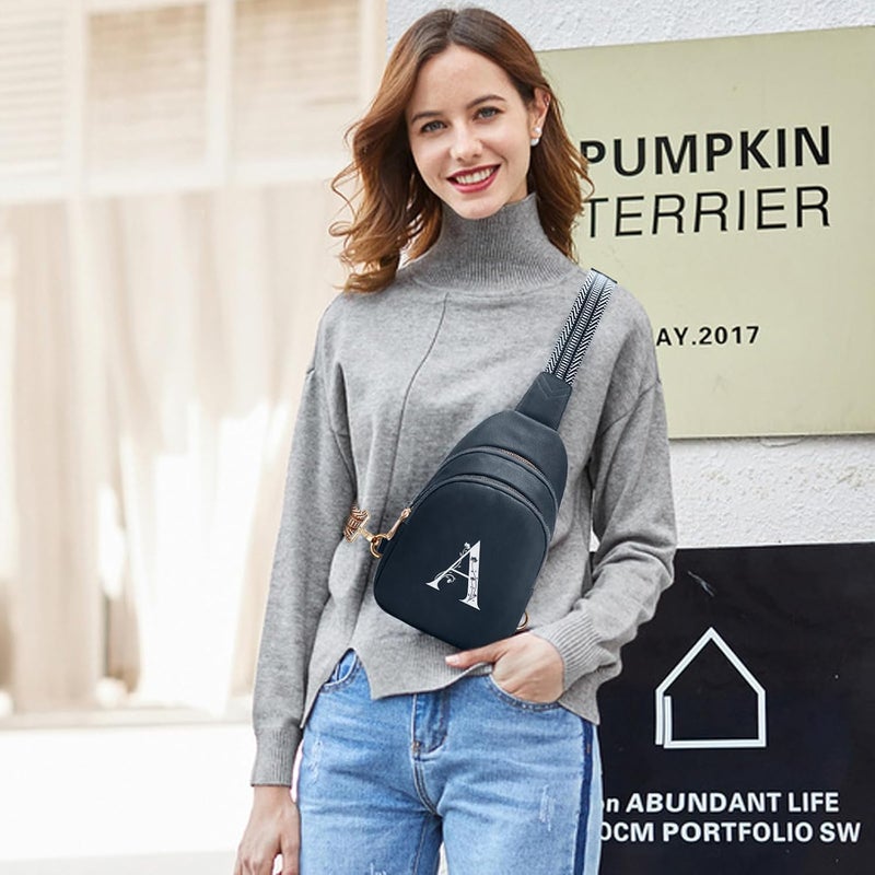 Viverte Crossbody Bags for Women Initial Sling Bag Cross Body Fanny Packs Personalized Gifts for Mom Women Wife - Image 2